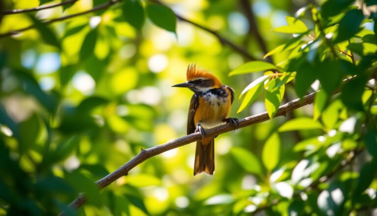 Crested woodland bird