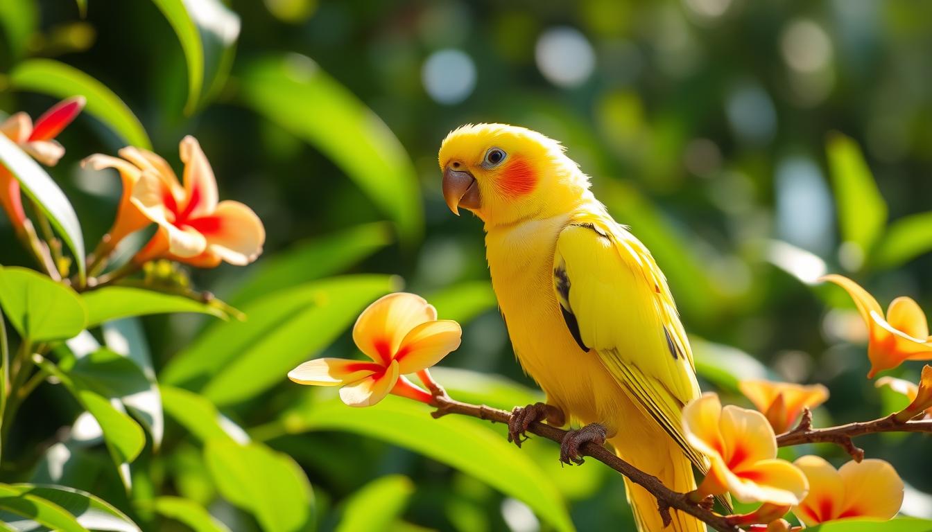 Lutino cockatiel