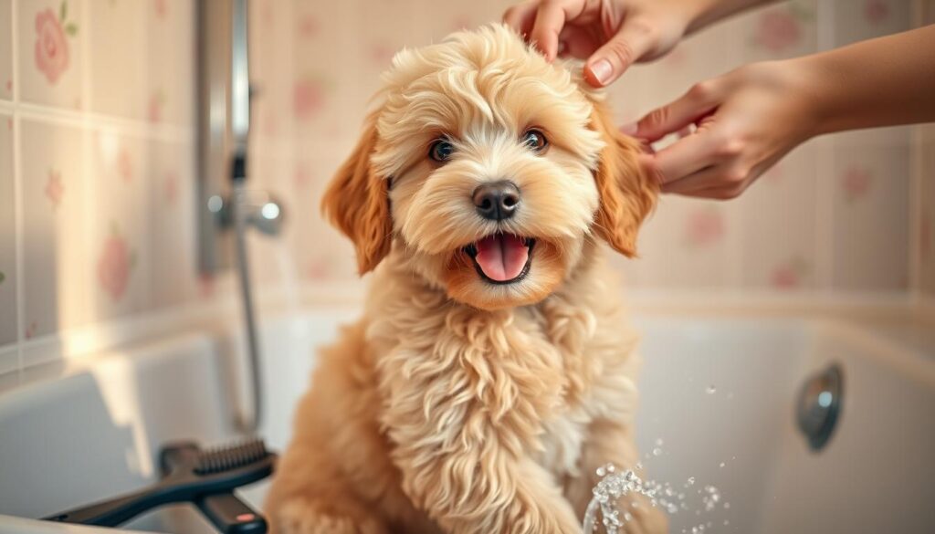 goldendoodle puppy grooming