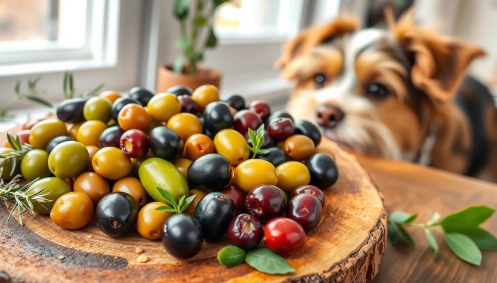 safe olives for dogs