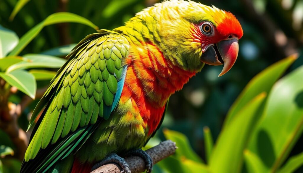 Eclectus parrot plumage