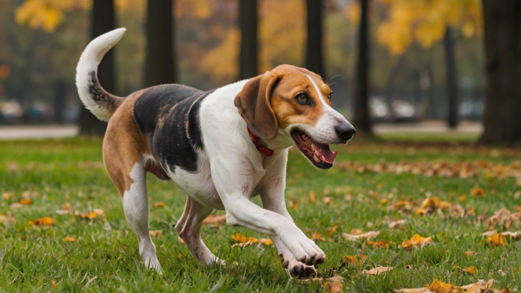 American Foxhound playing