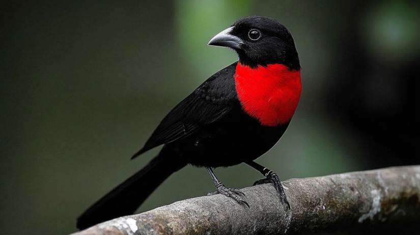 black and red bird