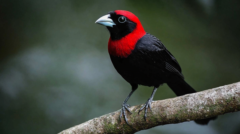 black and red bird