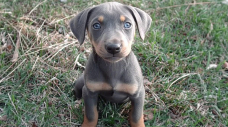 blue doberman puppies