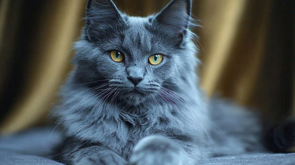 Blue Maine Coon Cat