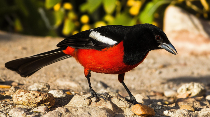 Crimson Breasted Shrike Bird