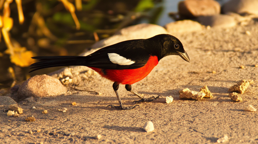 Crimson Breasted Shrike Bird