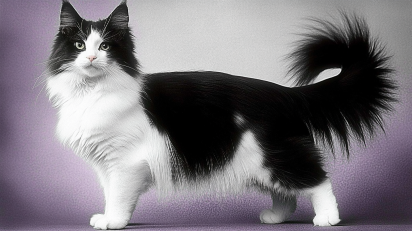 black and white maine coon