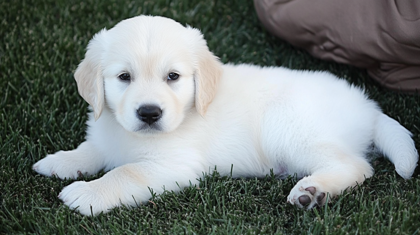 White Golden Retriever Puppies